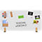 egamaster Elements whiteboard tafelscherm, geëmailleerd staal, incl. 2 voetsteunen, B 1200 x H 600 x D 11 mm